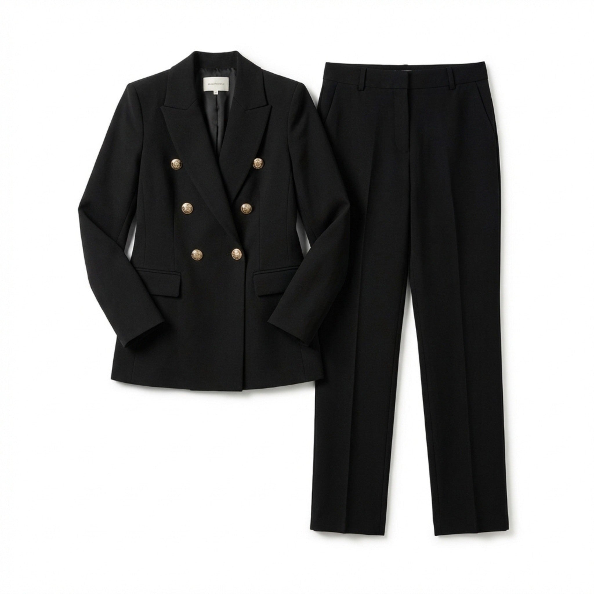 Women’s Double Breasted Suit Set – Blazer and Trousers