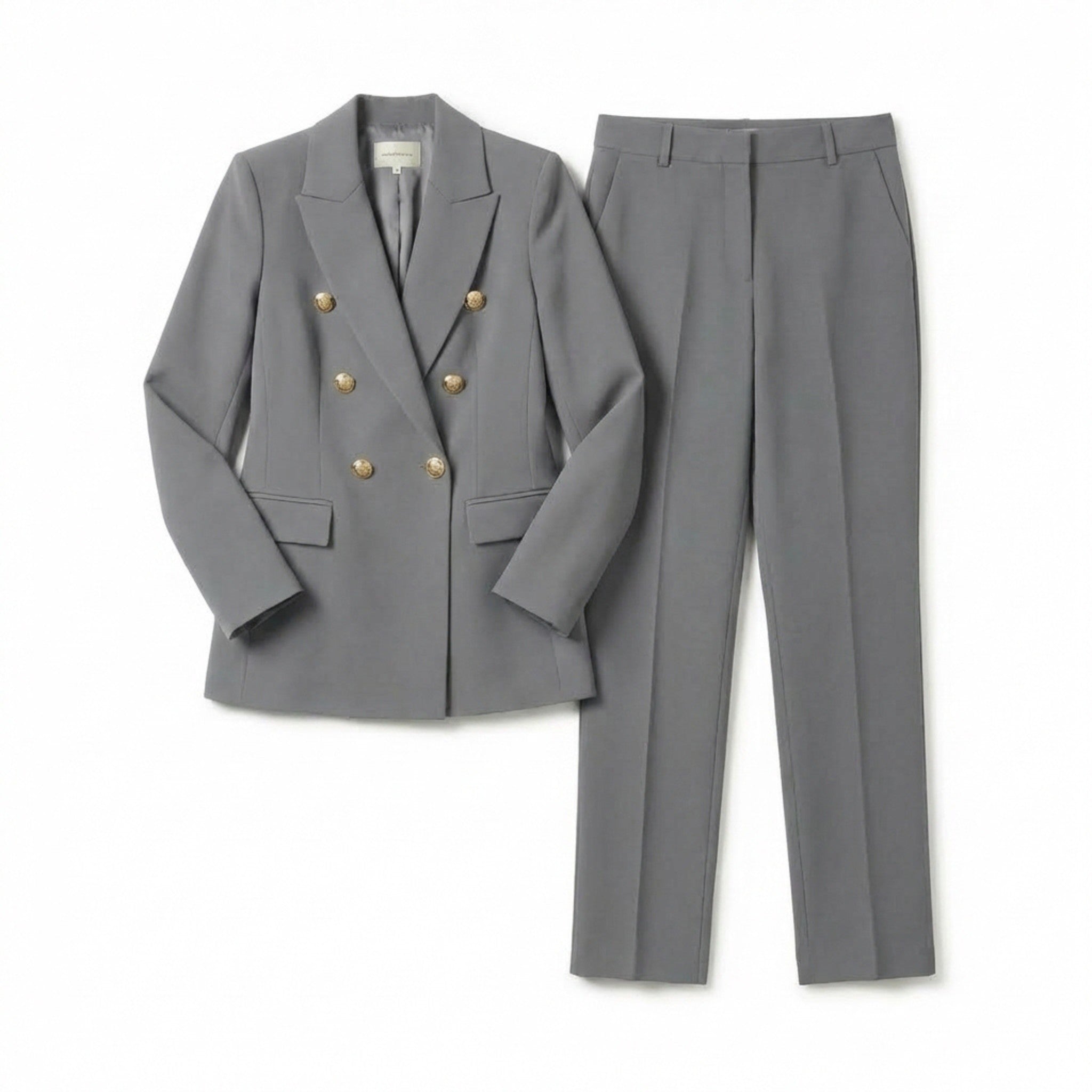 Women’s Double Breasted Suit Set – Blazer and Trousers