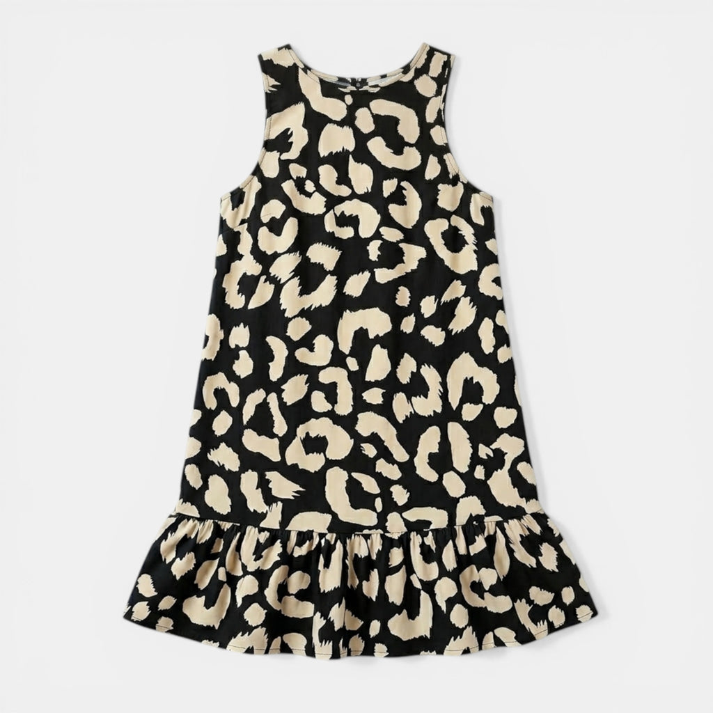 Women’s Floral Shift Dress – Sleeveless Tie Back