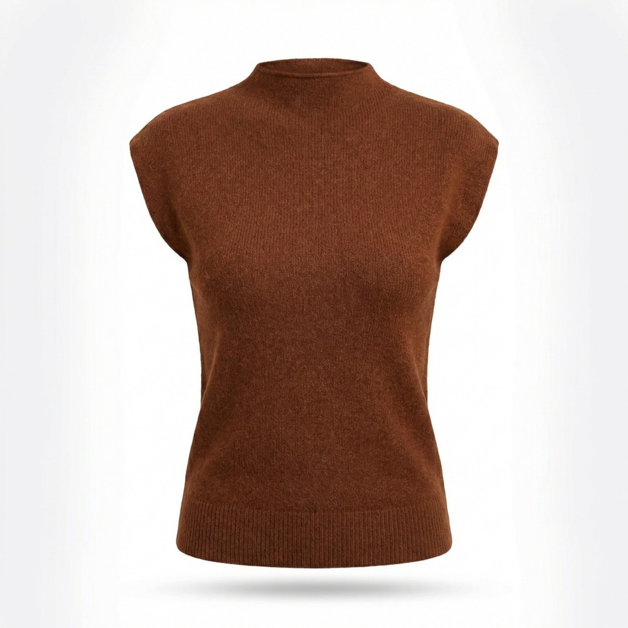 Women’s High Neck Sweater Shirt – Elegant Knit Style