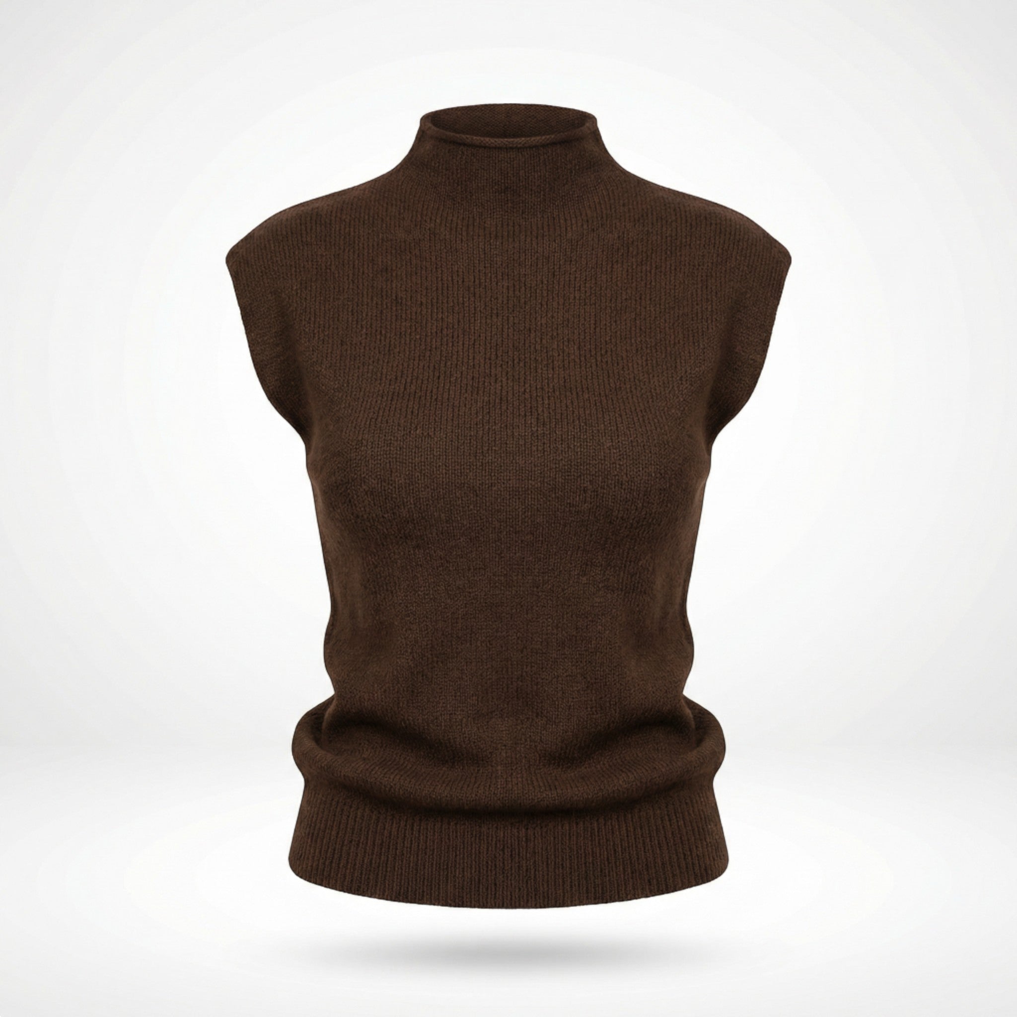 Women’s High Neck Sweater Shirt – Elegant Knit Style