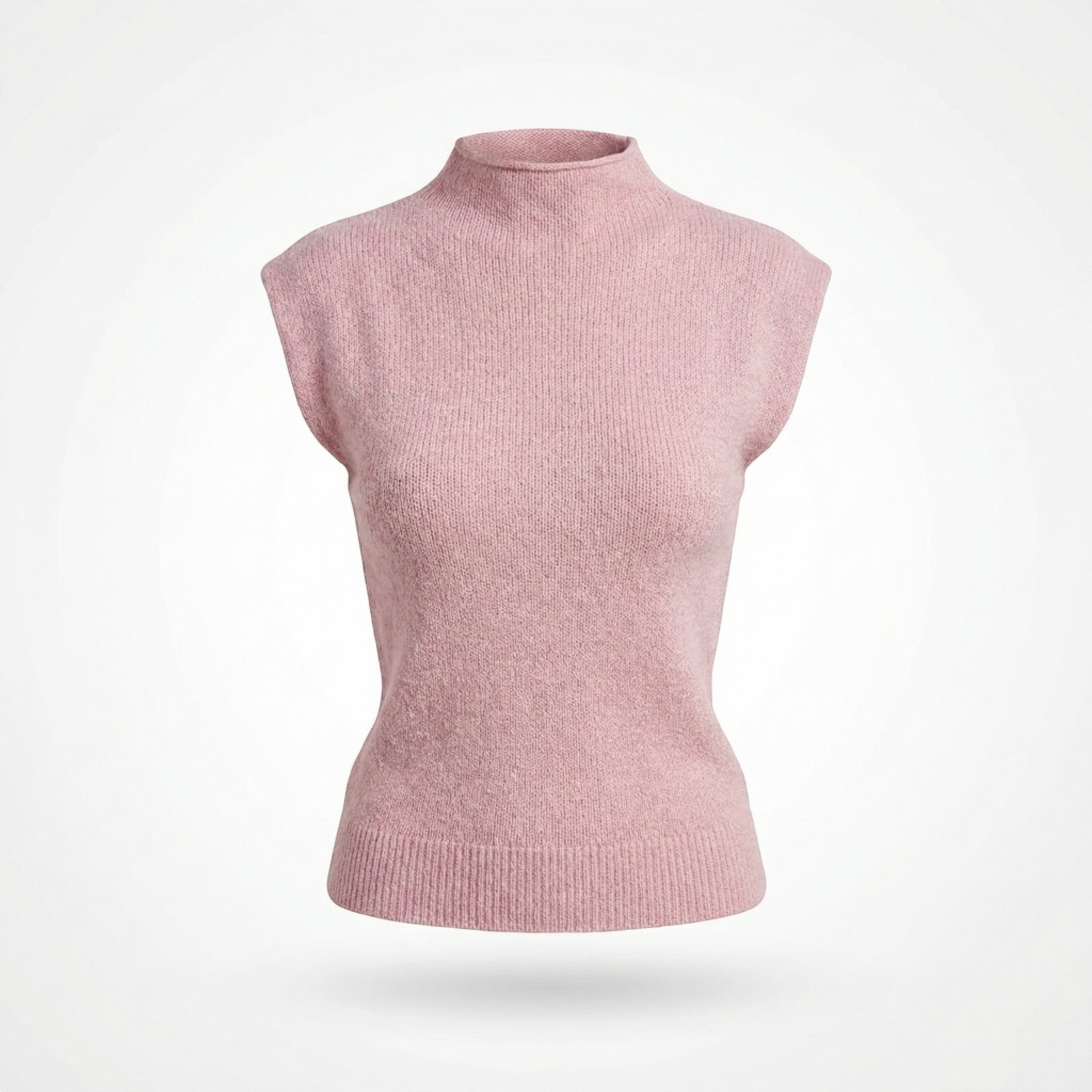 Women’s High Neck Sweater Shirt – Elegant Knit Style