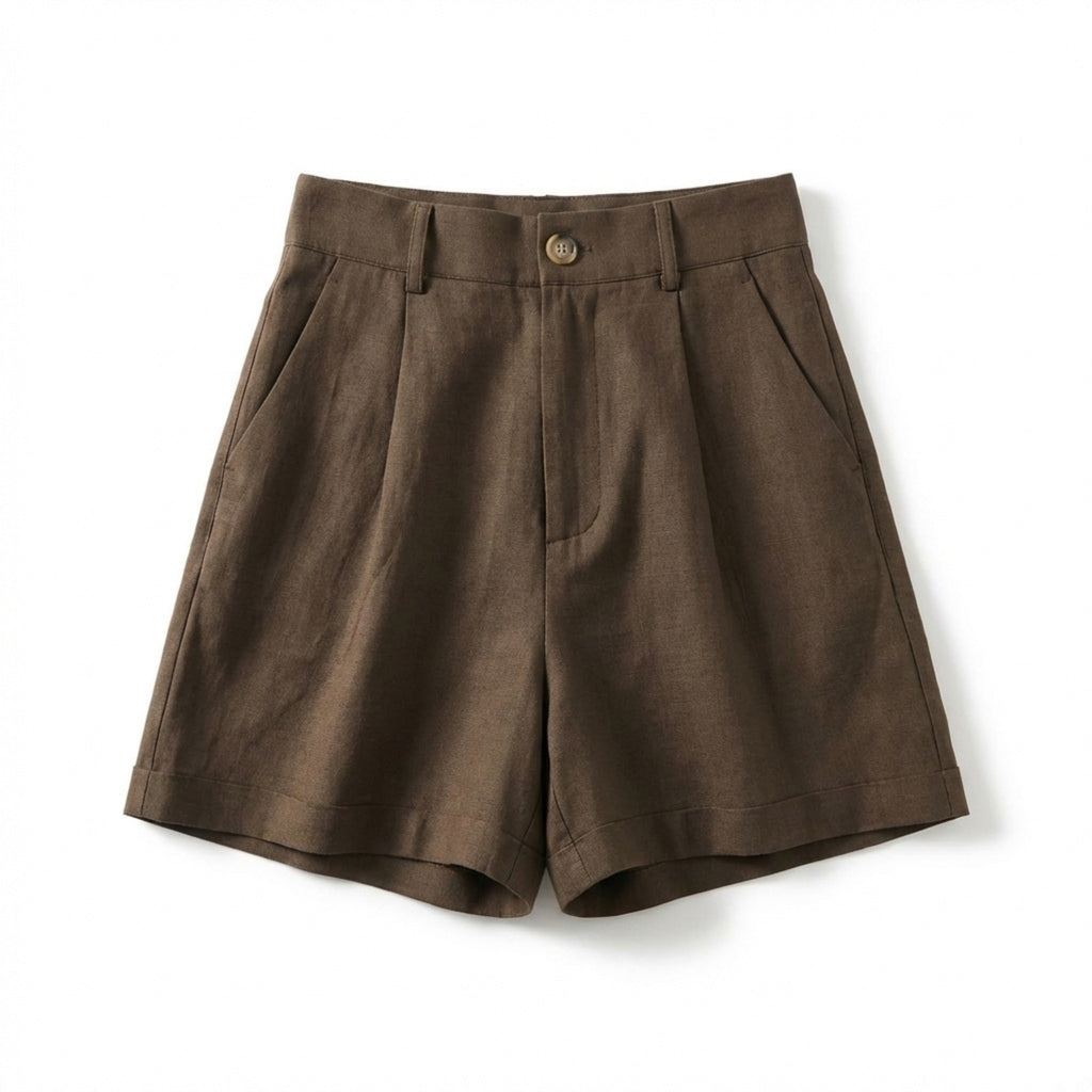 Women’s High Waist Shorts – Straight Leg Pocket Design