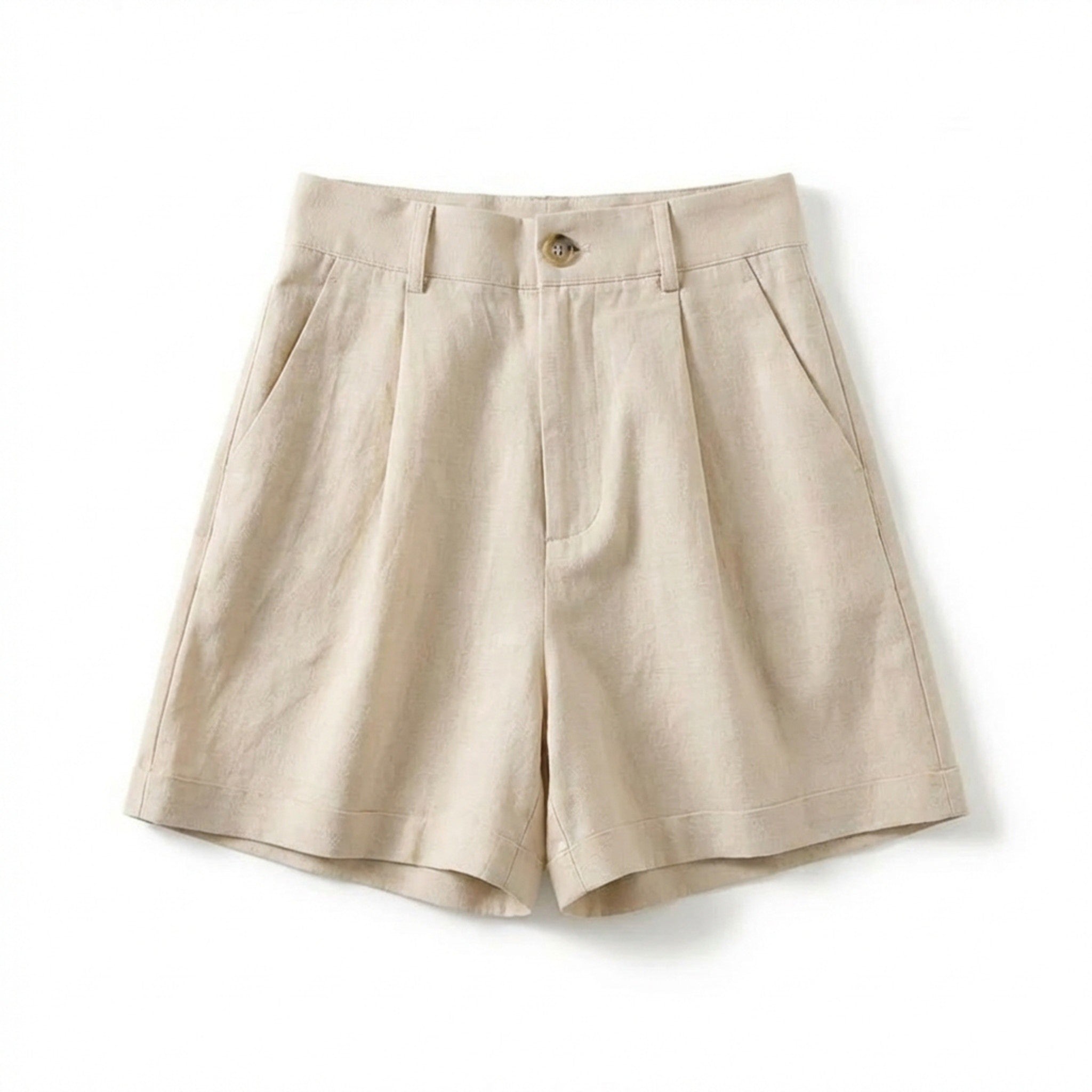 Women’s High Waist Shorts – Straight Leg Pocket Design