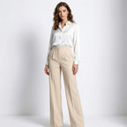 Women’s High-Rise Classic Straight-Leg Pants – Relaxed Fit