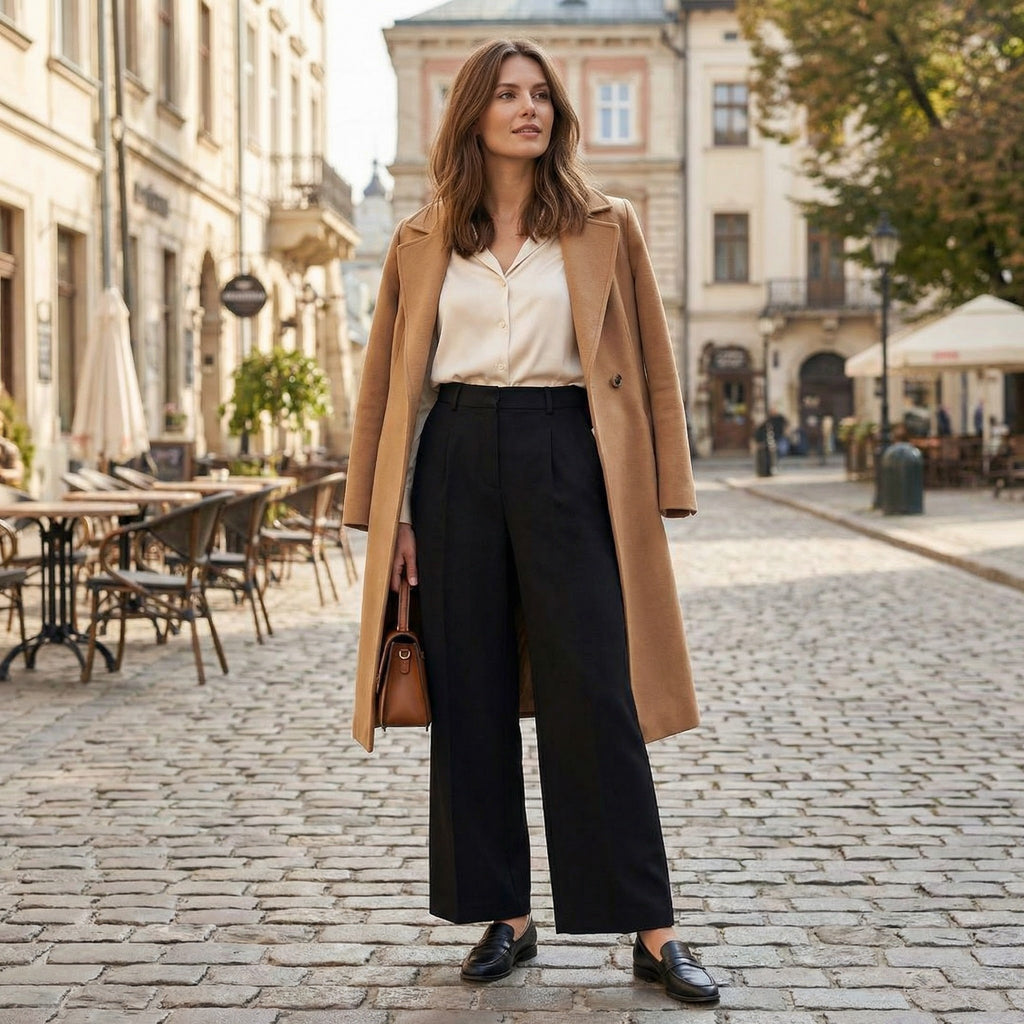 Women’s High-Rise Classic Straight-Leg Pants – Relaxed Fit