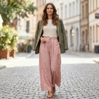 Women’s High-Waist Wide-Leg Pants – Drawstring Waist Design