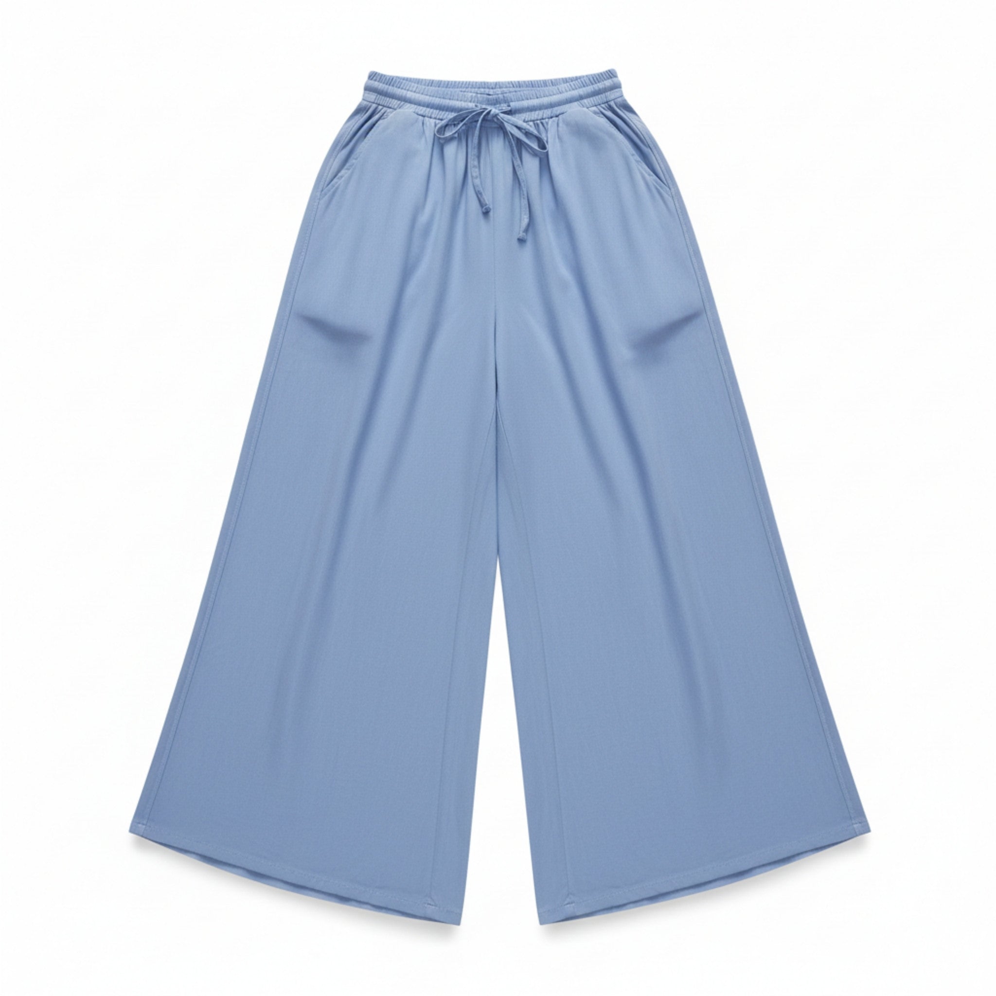 Women’s High-Waist Wide-Leg Pants – Drawstring Waist Design