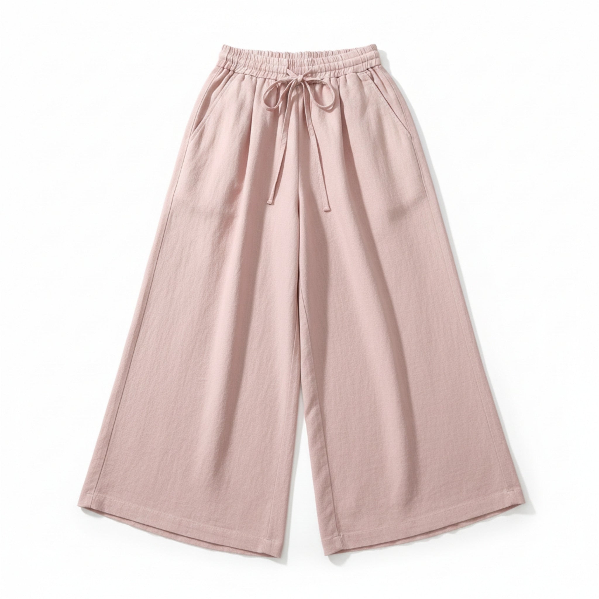 Women’s High-Waist Wide-Leg Pants – Drawstring Waist Design