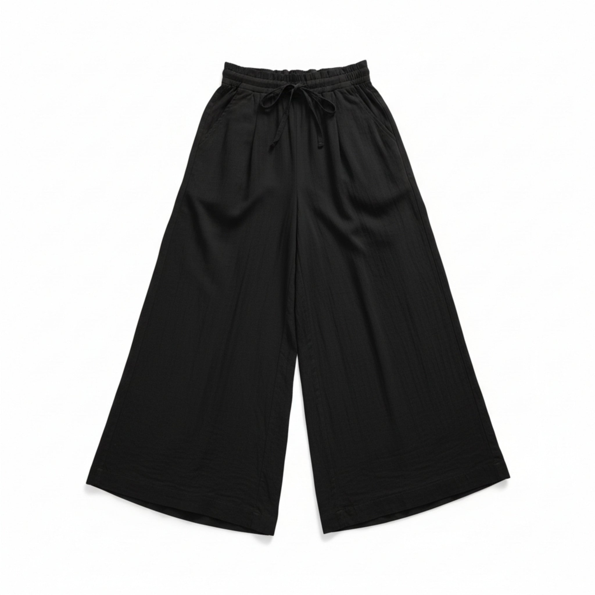 Women’s High-Waist Wide-Leg Pants – Drawstring Waist Design