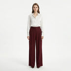 Women’s High Waist Wide Leg Pants – Pleated Straight Fit