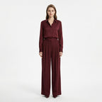 Women’s High Waist Wide Leg Pants – Pleated Straight Fit