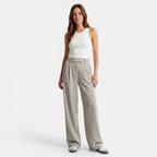 Women’s High Waist Wide-Leg Trousers – Solid Color Tailored Style