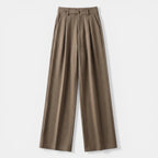 Women’s High Waist Wide-Leg Trousers – Solid Color Tailored Style
