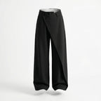 Women’s High-Waisted Straight-Leg Pants – Asymmetrical Style