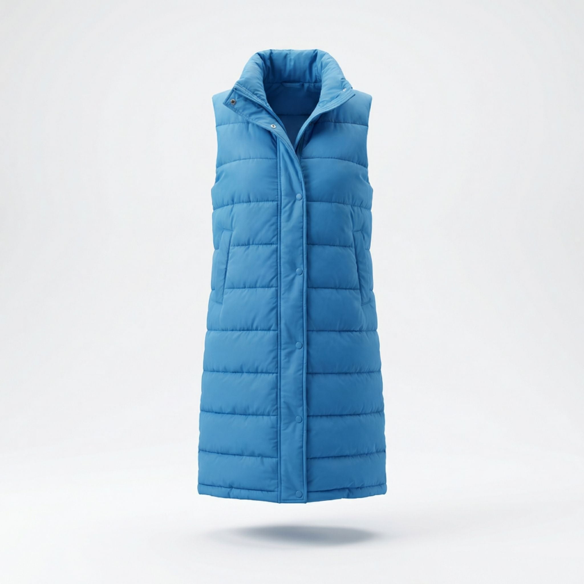 Women’s Long Padded Hooded Vest – Sleek Casual Layering Style