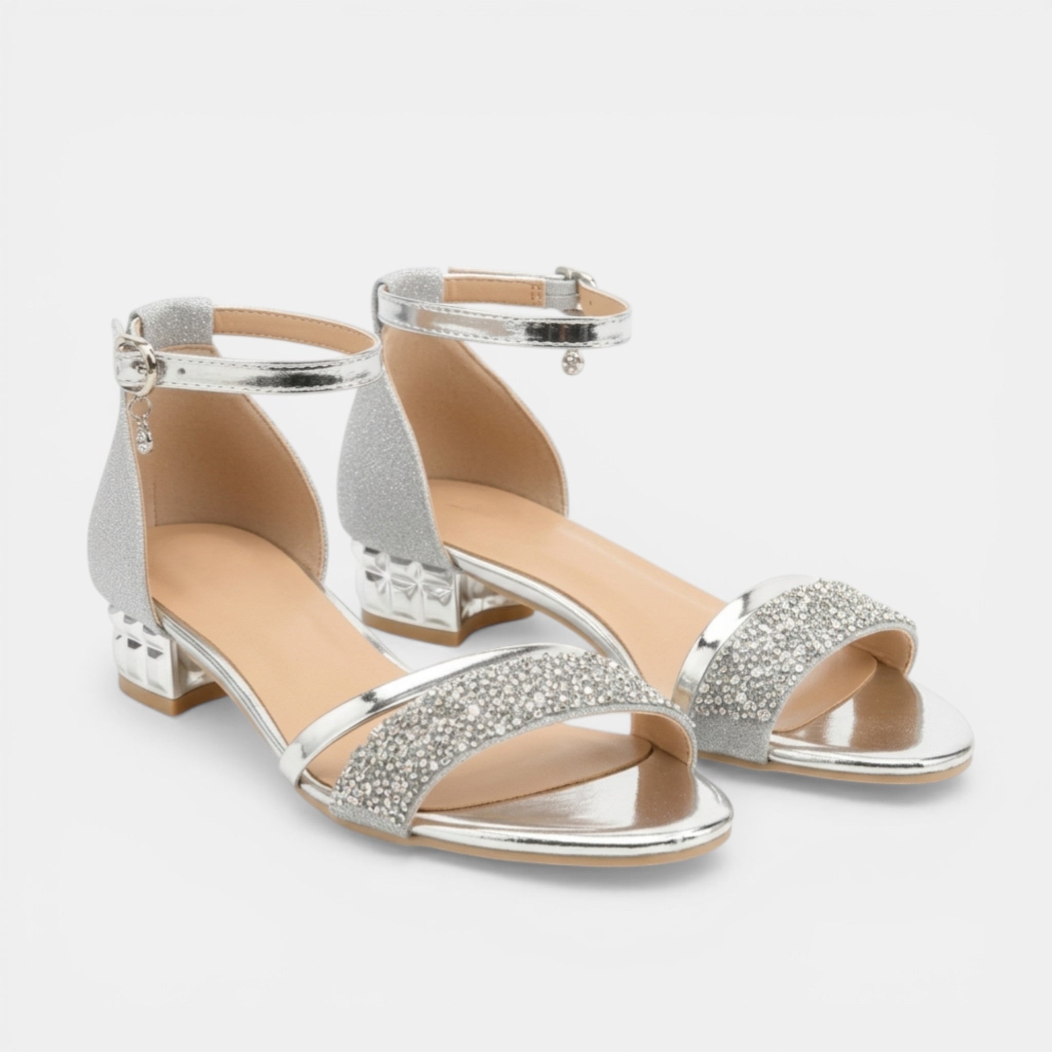 Women’s Open Toe Sandals – Ankle Strap Block Heel
