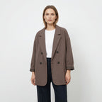 Women’s Oversized Blazer – Single-Breasted Loose Fit Design