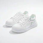 Women’s Platform Sneakers – Lace-Up Low Top Design