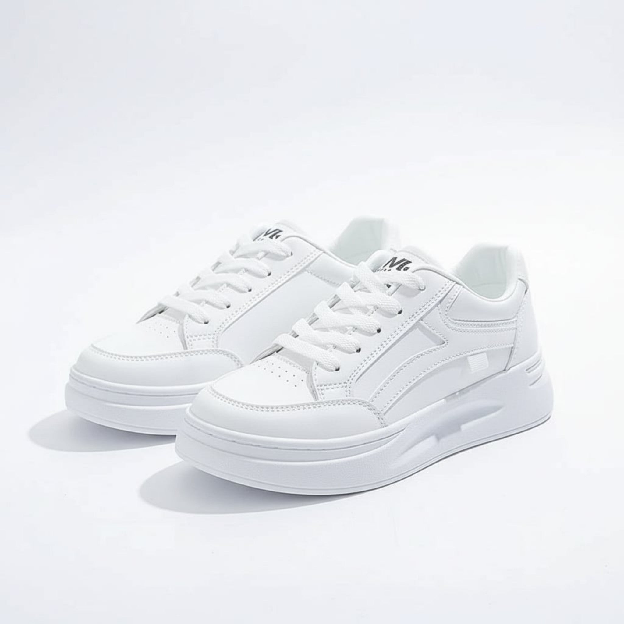Women’s Platform Sneakers – Lace-Up Low Top Design