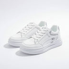 Women’s Platform Sneakers – Lace-Up Low Top Design