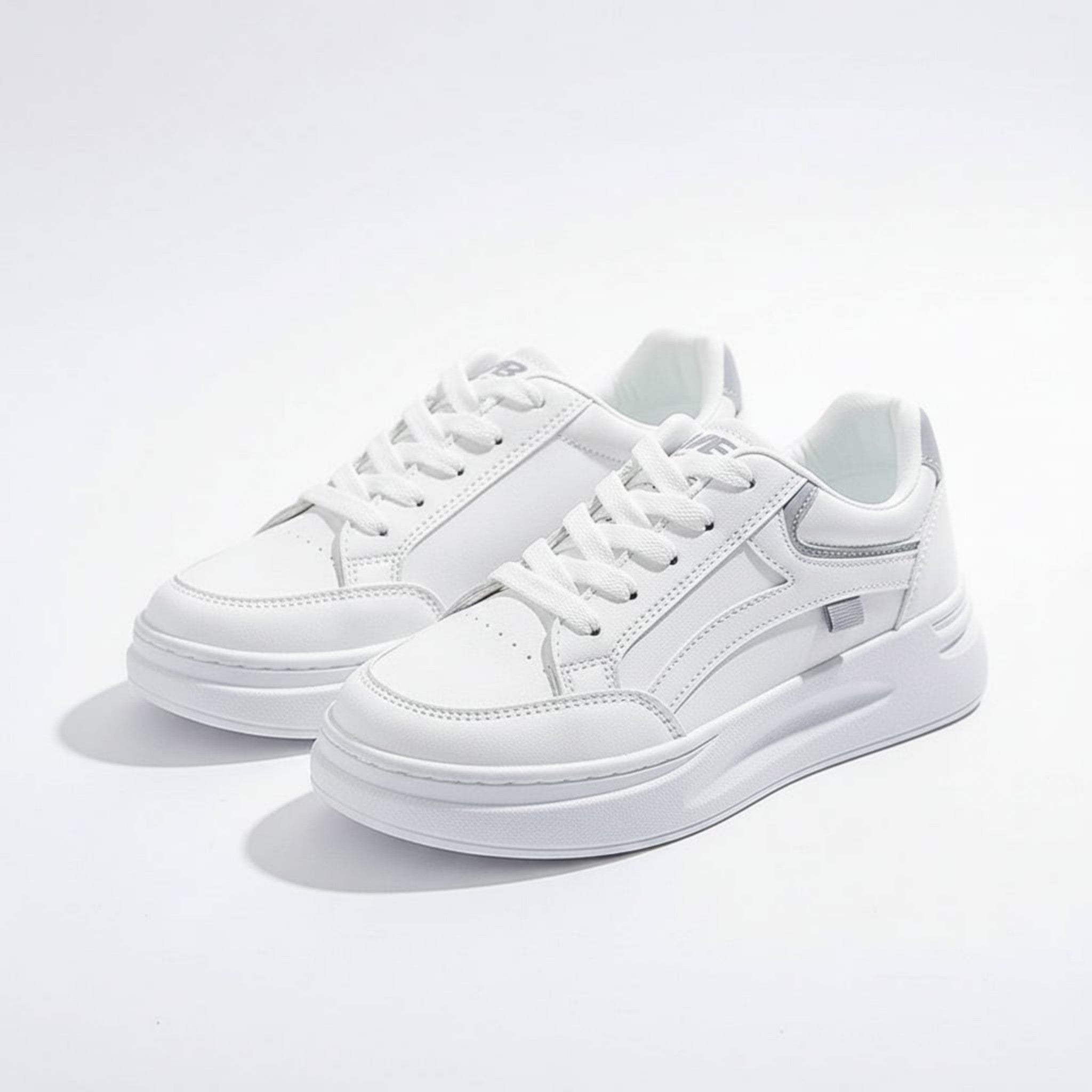 Women’s Platform Sneakers – Lace-Up Low Top Design