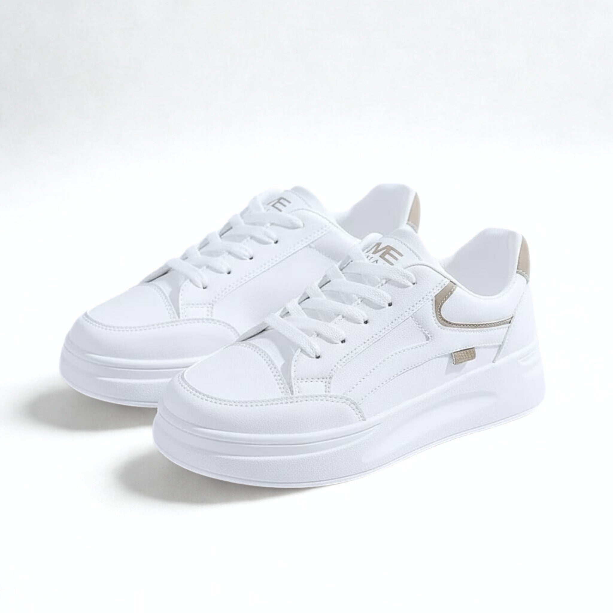 Women’s Platform Sneakers – Lace-Up Low Top Design