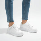 Women’s Platform Sneakers – Lace-Up Low Top Design