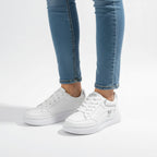 Women’s Platform Sneakers – Lace-Up Low Top Design