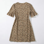 Women’s Printed Tunic Dress – V Neck Loose Fit