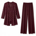 Women’s Sequin Detail Pantsuit – Scoop Neck Jacket Set