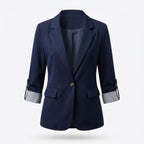 Women’s Single-Button Blazer with cropped sleeves