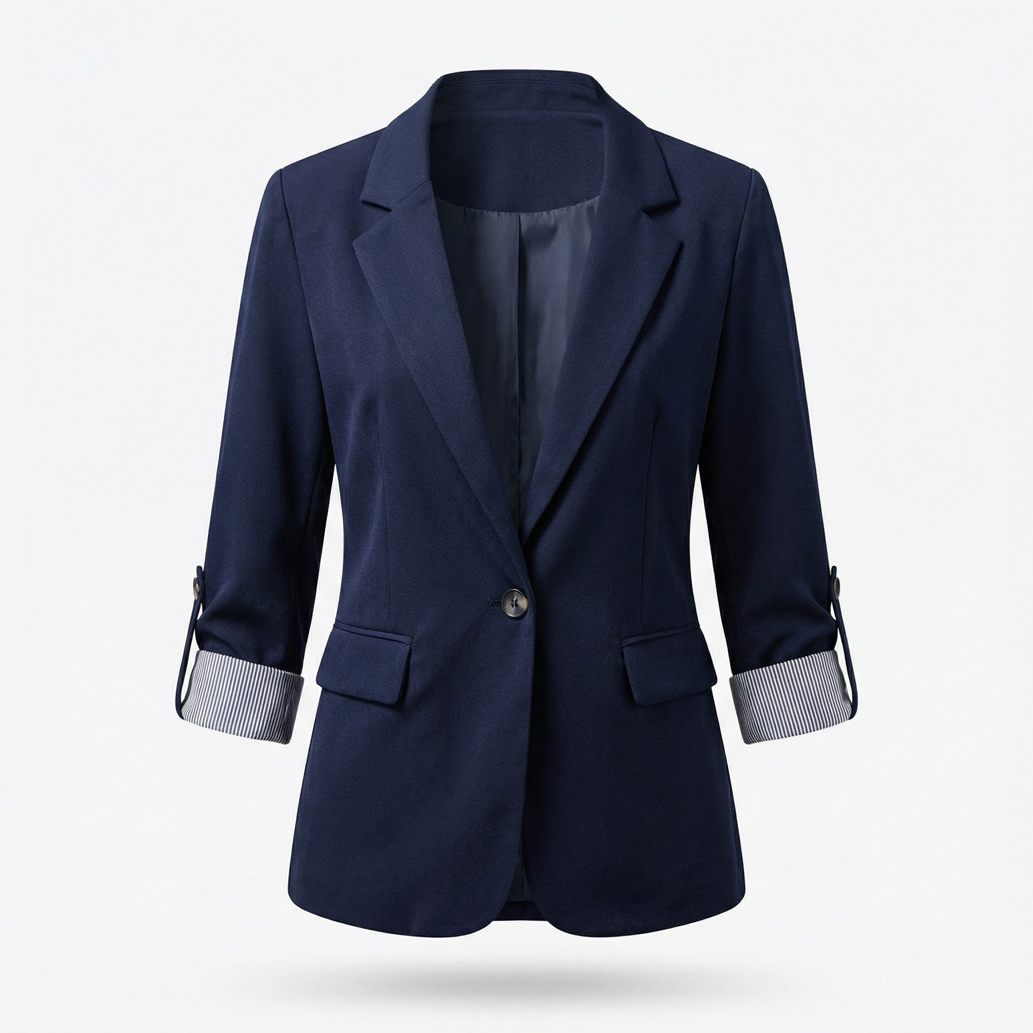 Women’s Single-Button Blazer with cropped sleeves