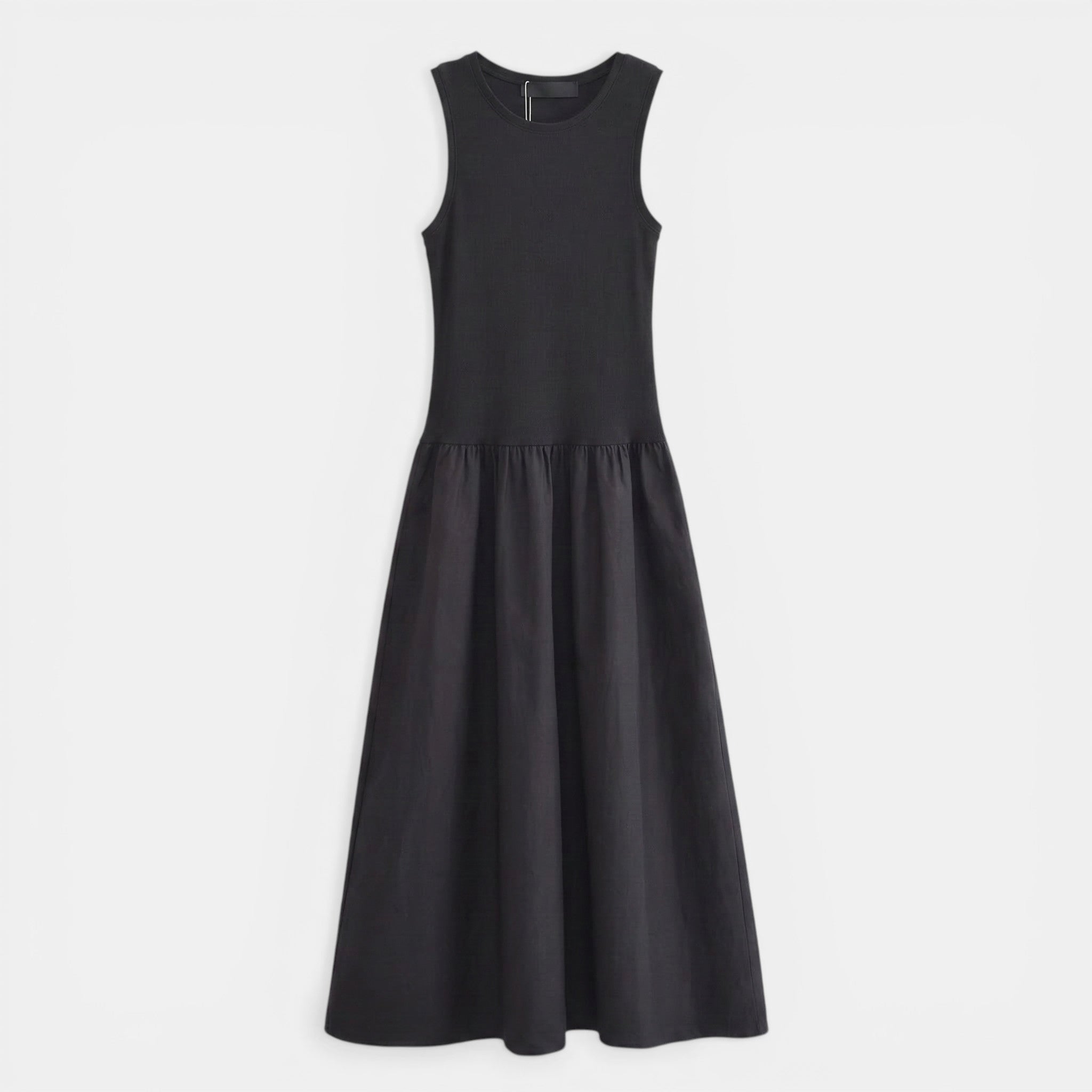 Women’s Sleeveless A-Line Dress – Long Length Casual Design