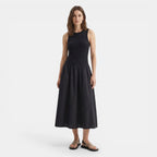 Women’s Sleeveless A-Line Dress – Long Length Casual Design