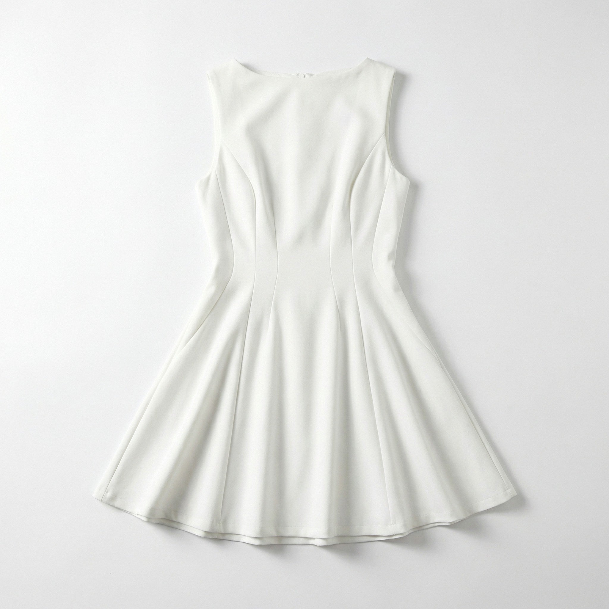Women’s Sleeveless A-Line Mini Dress – Fitted Waist Flared Skirt