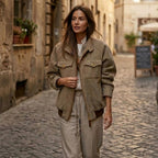 Women’s Stand Collar Jacket – Zip Front Short Jacket