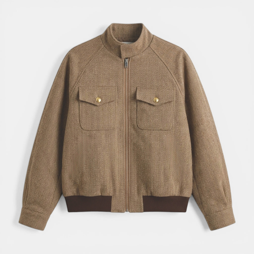 Women’s Stand Collar Jacket – Zip Front Short Jacket