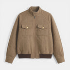 Women’s Stand Collar Jacket – Zip Front Short Jacket