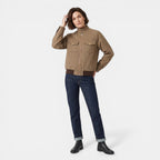 Women’s Stand Collar Jacket – Zip Front Short Jacket