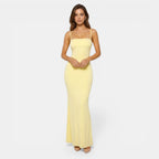 Women’s Strapless Maxi Dress – Fitted Column Cut