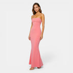 Women’s Strapless Maxi Dress – Fitted Column Cut