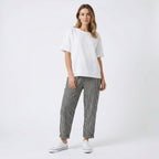 Women’s Striped Wide-Leg Cropped Pants – Casual Lightweight Style