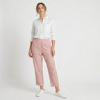 Women’s Striped Wide-Leg Cropped Pants – Casual Lightweight Style