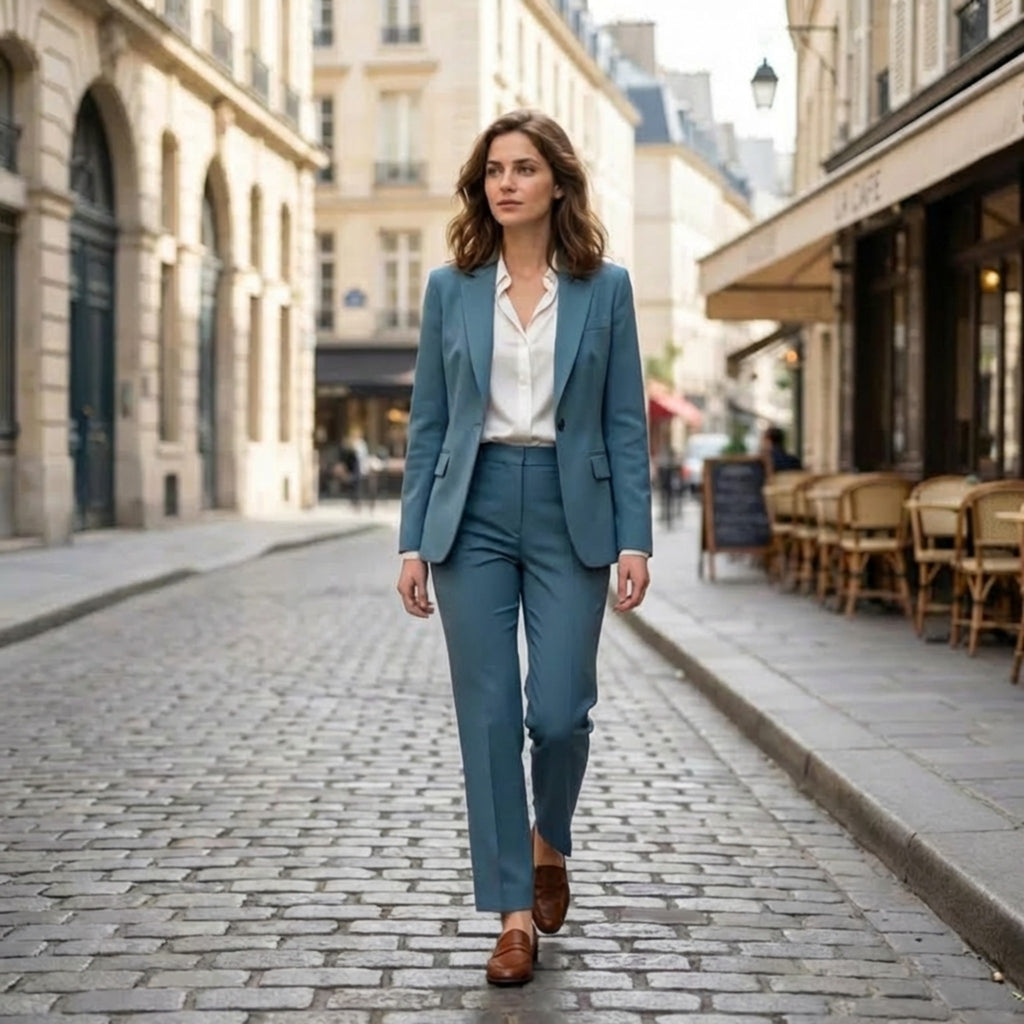 Women’s Tailored Suit Set – Blazer and Trousers