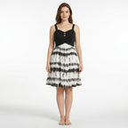Women’s Tie Dye A-Line Dress – Sleeveless V Neck