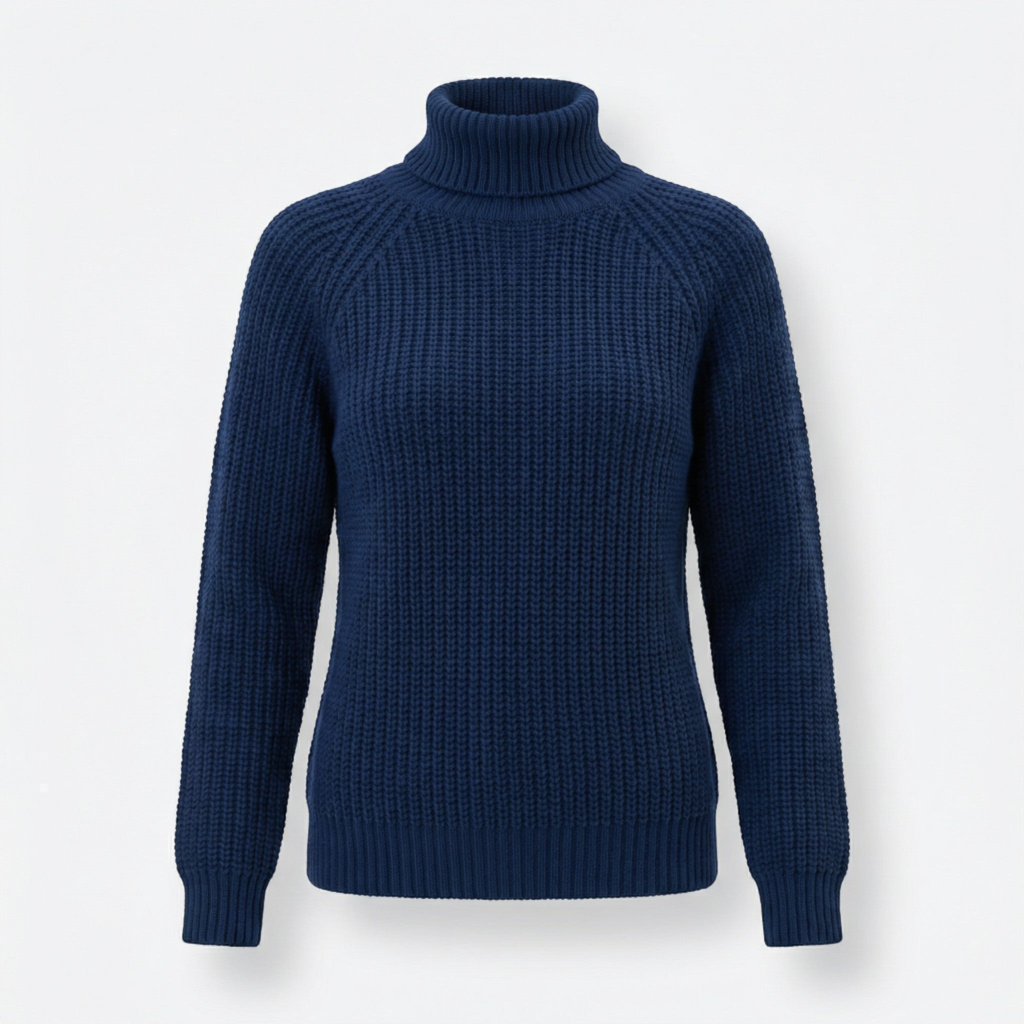 Women’s Turtleneck Casual Sweater – Relaxed Ribbed Knit