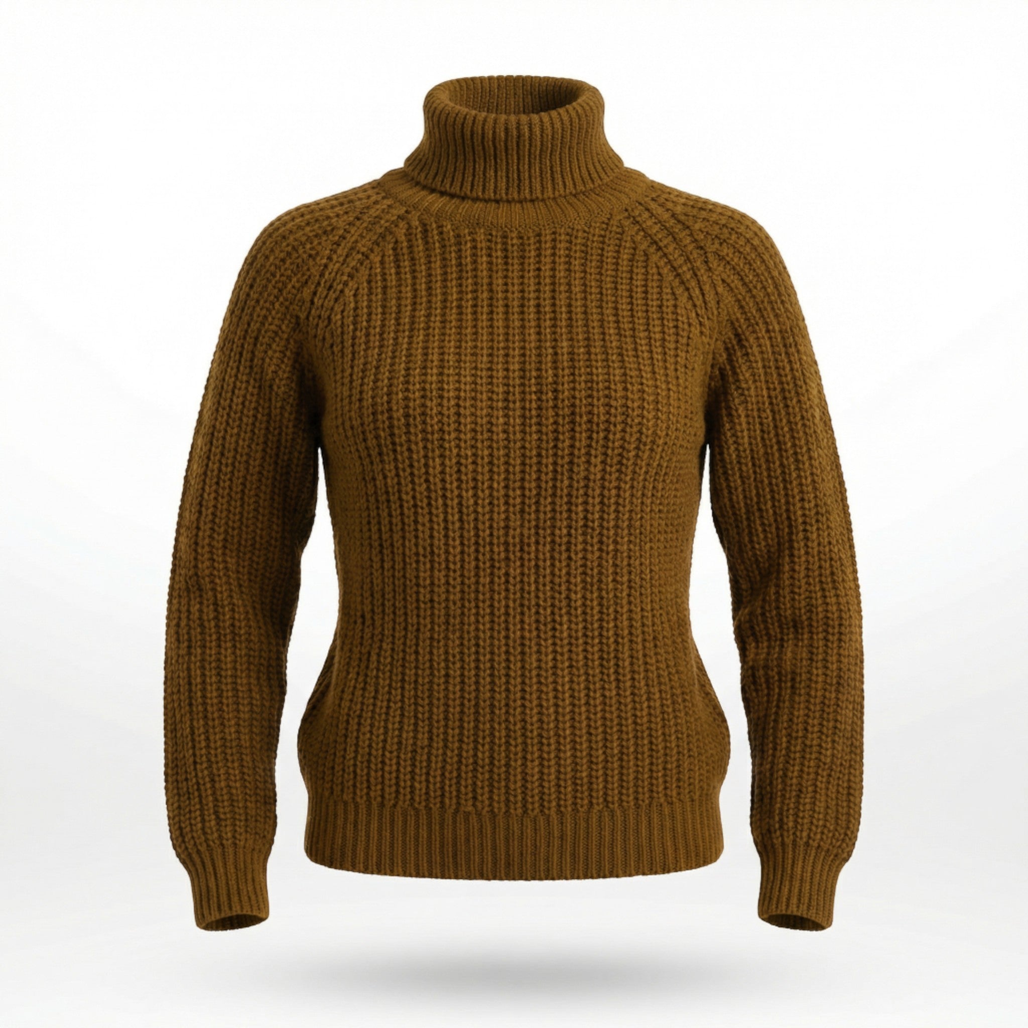 Women’s Turtleneck Casual Sweater – Relaxed Ribbed Knit