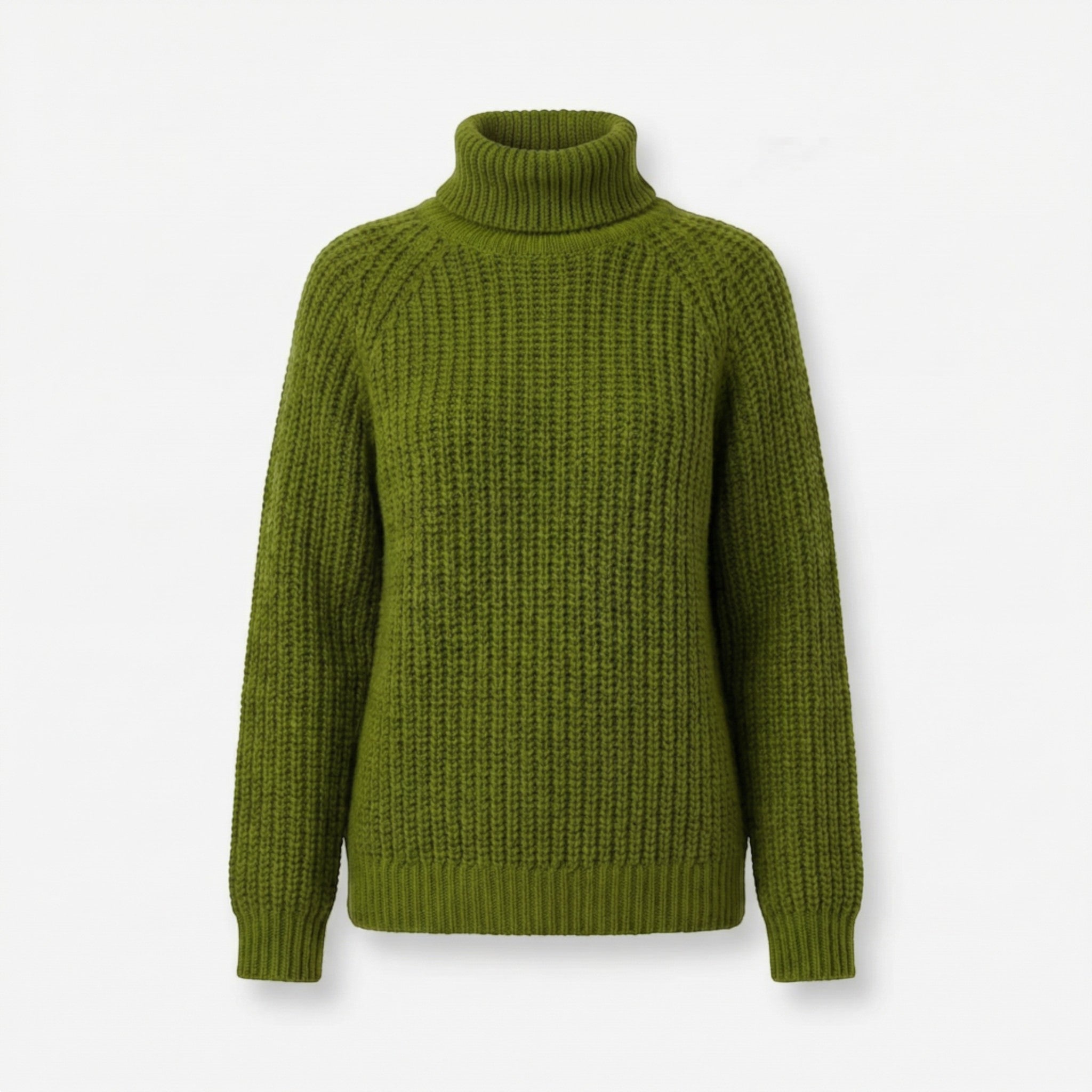 Women’s Turtleneck Casual Sweater – Relaxed Ribbed Knit