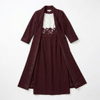 Women’s Two Piece Dress Set – Longline Jacket Lace Panel